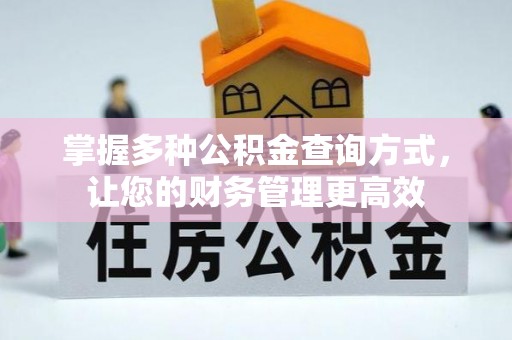 鸡东掌握多种公积金查询方式，让您的财务管理更高效