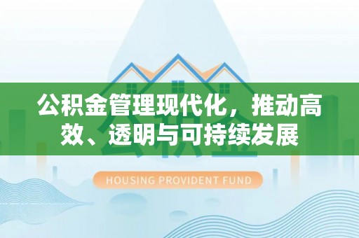 鸡东公积金管理现代化，推动高效、透明与可持续发展