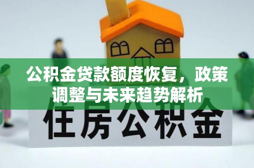 鸡东公积金贷款额度恢复，政策调整与未来趋势解析