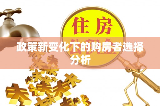 鸡东政策新变化下的购房者选择分析