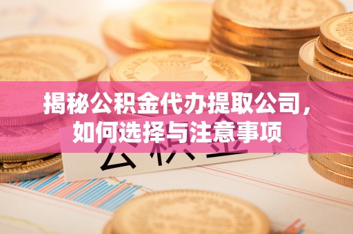 鸡东揭秘公积金代办提取公司，如何选择与注意事项