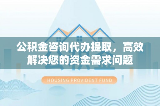 鸡东公积金咨询代办提取，高效解决您的资金需求问题