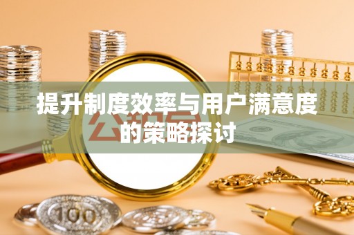 鸡东提升制度效率与用户满意度的策略探讨